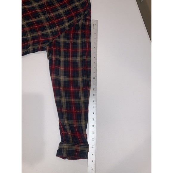 Carbon 2 Cobalt Men’s Long Sleeve Button Soft Plaid Check Flannel Shirt Size XL - Picture 5 of 6